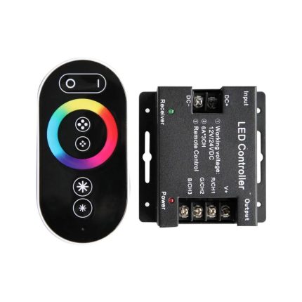 Контроллер Ecola, для RGB ленты RF 8A, 216W 12V (432W 24V) с пультом, черный